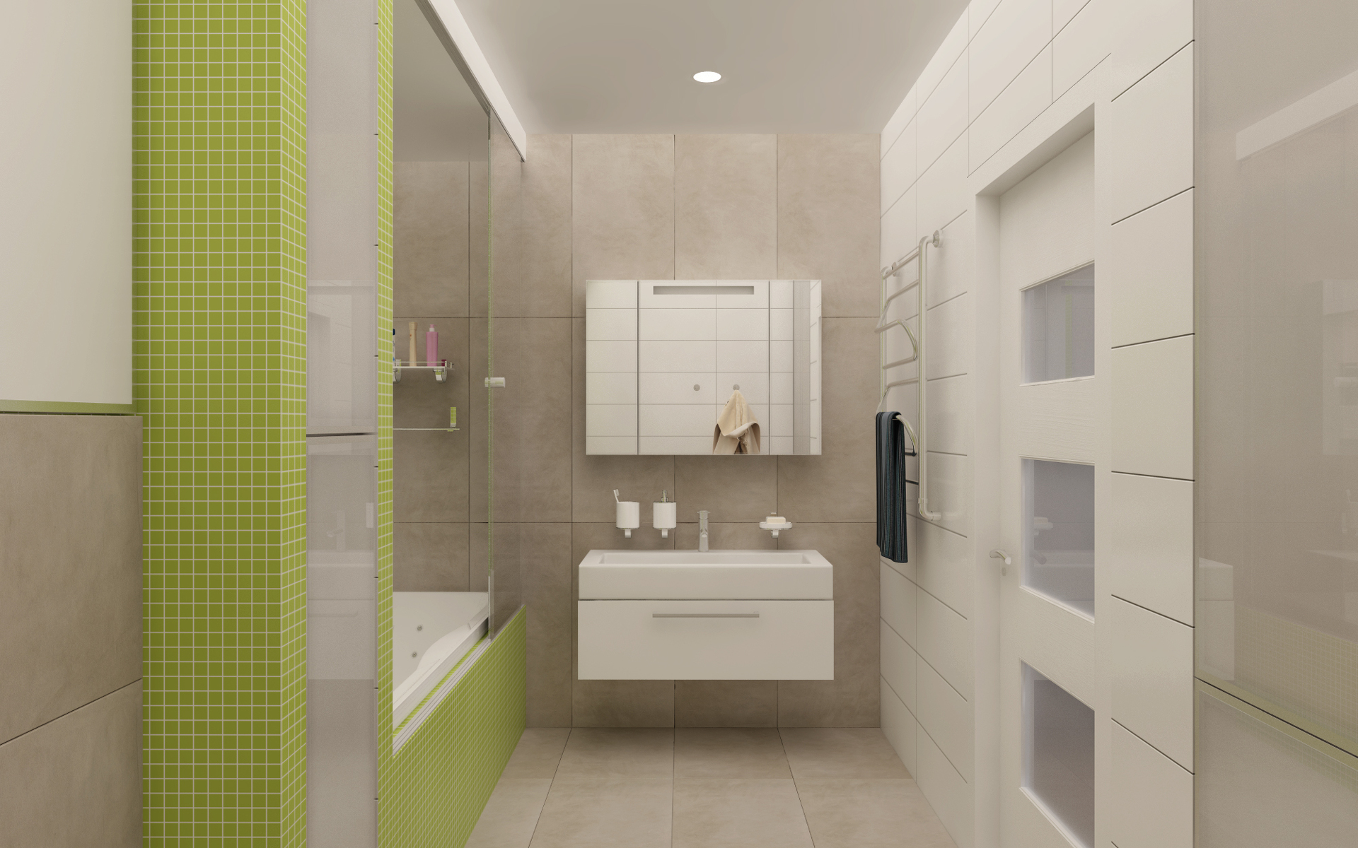 Элегантный дизайн интерьера ванной комнаты премиум-класса